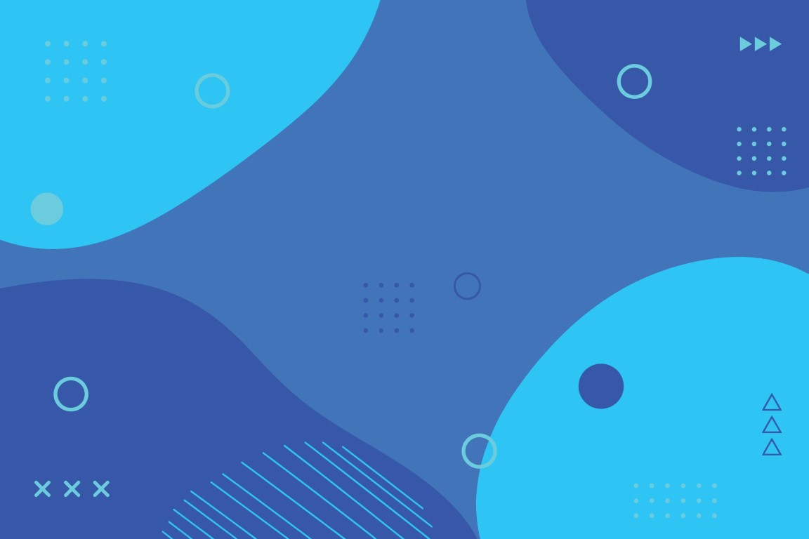 Abstract blue background with geometric shapes.