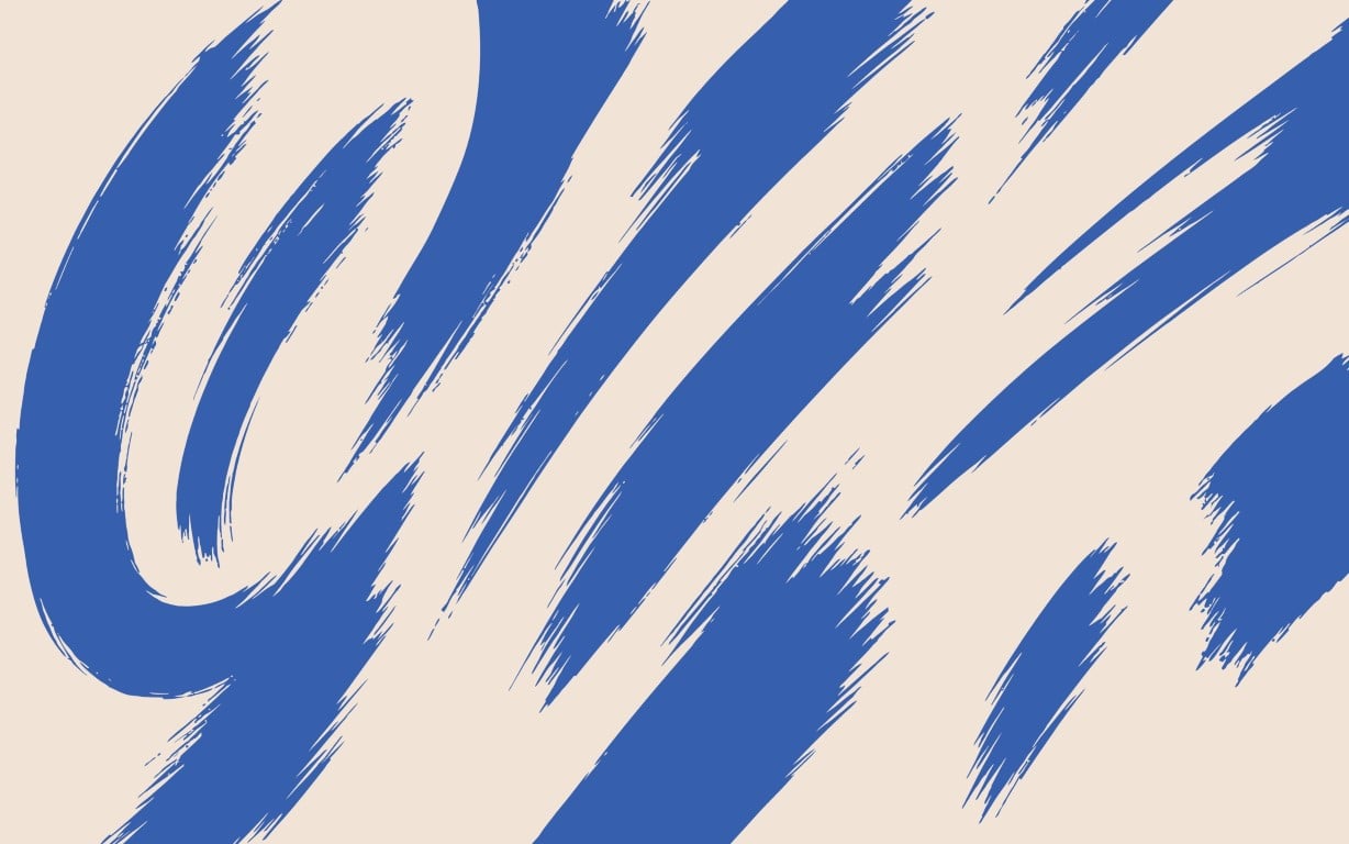 Abstract brush stroke background with blue paint marks.