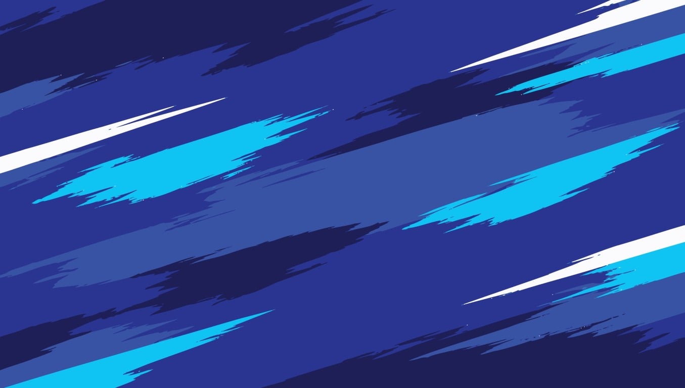 Abstract background featuring dynamic blue paint brush strokes.