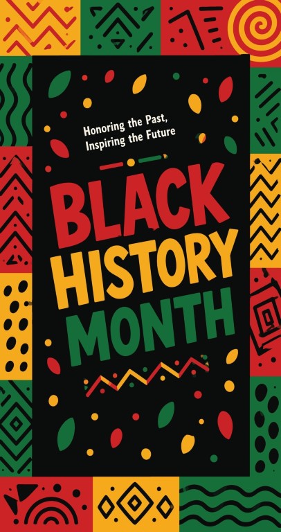Black history month commemorative background.