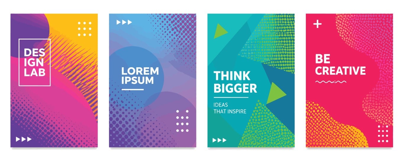 Creative abstract poster templates collection.