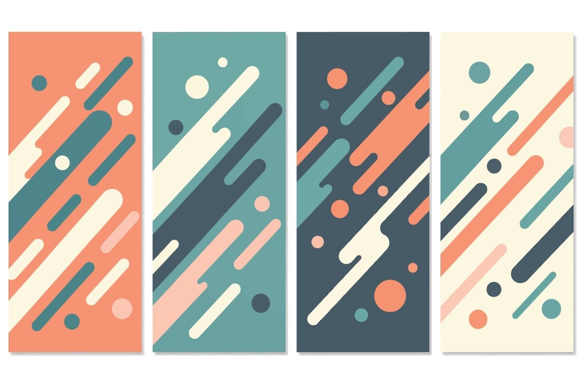 Abstract geometric line and circle pattern.