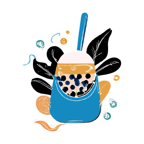 Premium Style Drink Illustration: Bubble Tea - Free SVG and EPS File