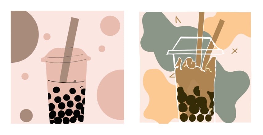 Professional Drink Design: Bubble Tea - High Quality Free Vector Download