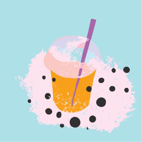 Exclusive Bubble Tea Drink Vector - Perfect for Professional Branding