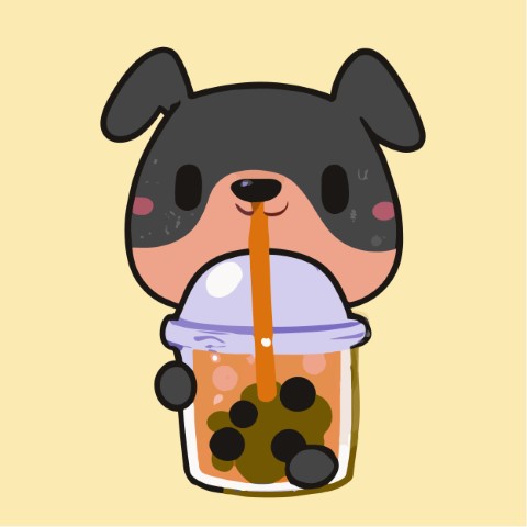 Free Drink Vector Graphic: Bubble Tea for Modern Creative Projects