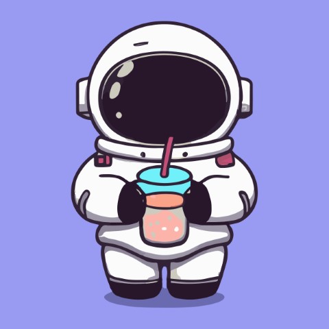 Modern Drink Element: Bubble Tea - Free Scalable Vector Graphics