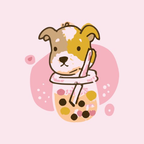 Free Drink Vector Graphic: Bubble Tea for Modern Creative Projects