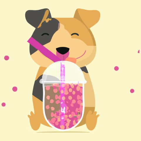 Modern Drink Element: Bubble Tea - Free Scalable Vector Graphics