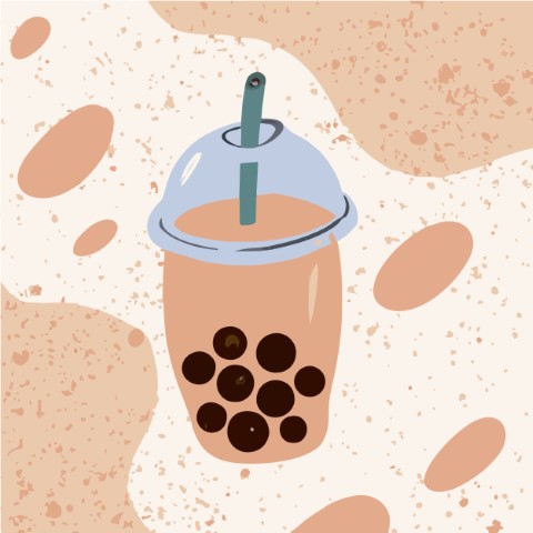 Exclusive Bubble Tea Drink Vector - Perfect for Professional Branding