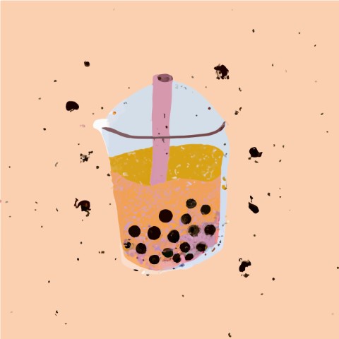 Premium Style Drink Illustration: Bubble Tea - Free SVG and EPS File