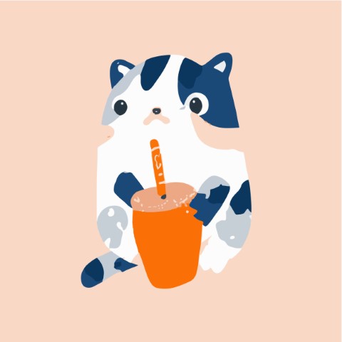 Premium Style Drink Illustration: Bubble Tea - Free SVG and EPS File