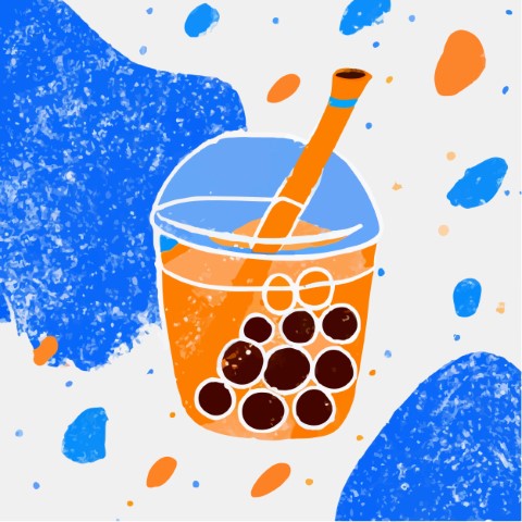 Free Drink Vector Graphic: Bubble Tea for Modern Creative Projects