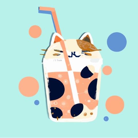 Exclusive Bubble Tea Drink Vector - Perfect for Professional Branding