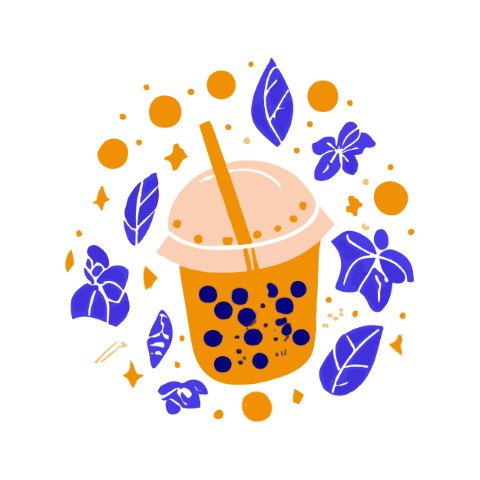 Premium Style Drink Illustration: Bubble Tea - Free SVG and EPS File