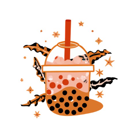 Premium Style Drink Illustration: Bubble Tea - Free SVG and EPS File