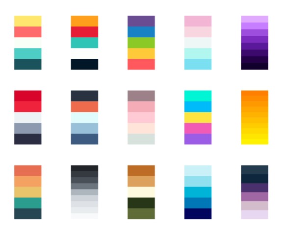 New gradient trend. Perfect colors for design. Vector.