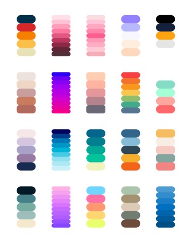 New gradient trend. Perfect colors for design. Vector.