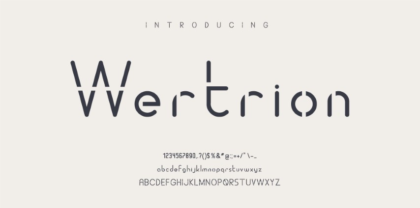 Abstract minimal modern alphabet fonts.