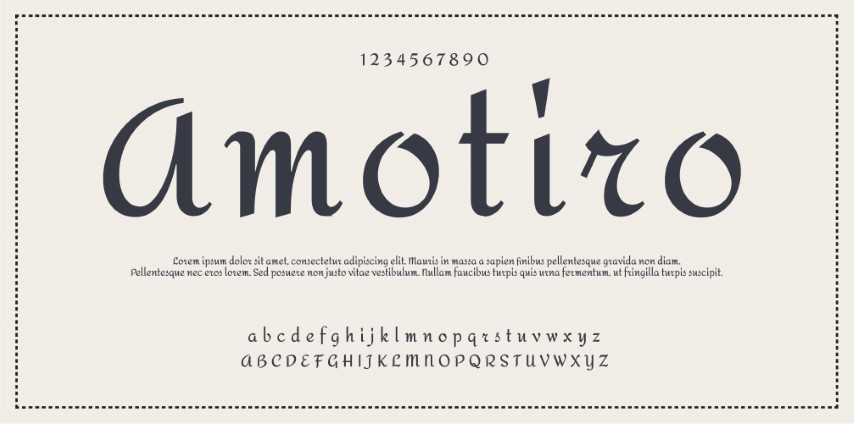 Retro style alphabet - Decorative alphabet fonts and numbers.