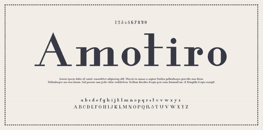 Retro style alphabet - Decorative alphabet fonts and numbers.