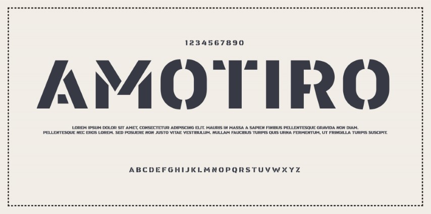Retro style alphabet - Decorative alphabet fonts and numbers.