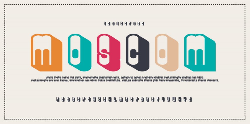 Retro style alphabet - Decorative alphabet fonts and numbers.
