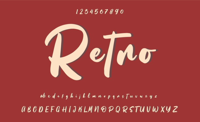 Decorative alphabet fonts and numbers.