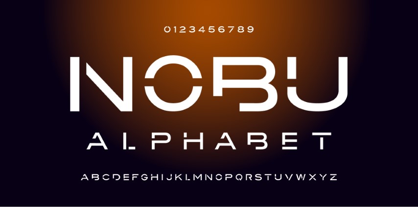 Modern alphabet font and number. Vector illustraion.