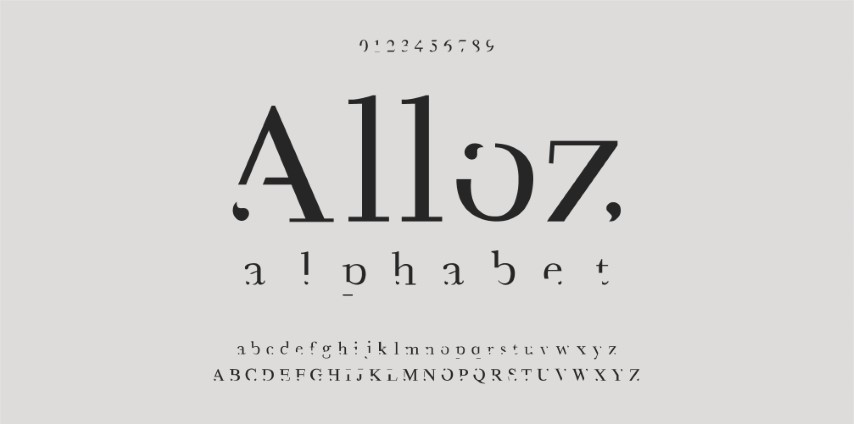 Elegant style alphabet - Decorative alphabet fonts and numbers.