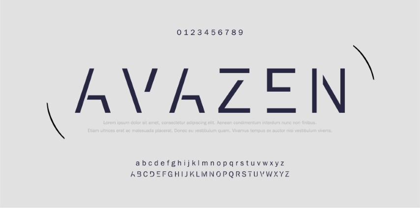 Elegant style alphabet - Decorative alphabet fonts and numbers.