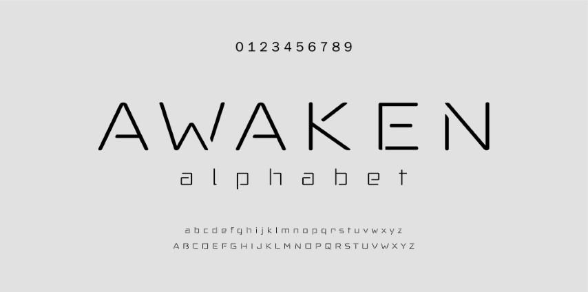 Elegant style alphabet - Decorative alphabet fonts and numbers.