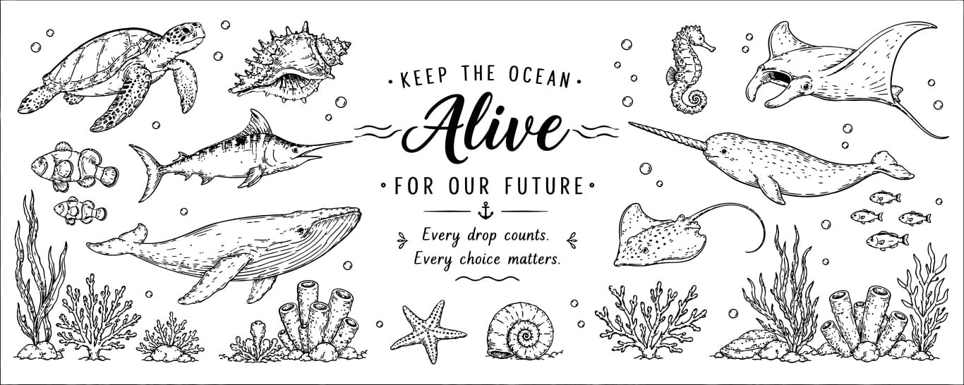 Protect marine ecosystems with various wonderful aquatic creatures and ocean animals.