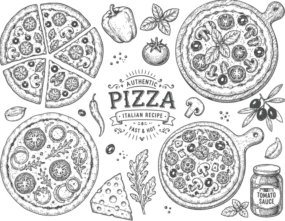 Authentic Italian recipe premium quality pizza collection and fresh ingredients.
