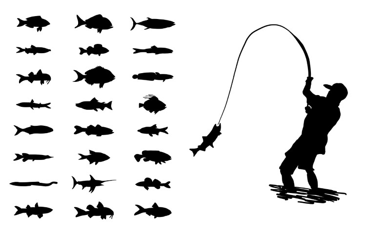 Fisherman and fishes.