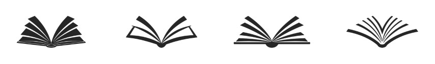 Various Books Icon Set. Literature book icons set. Book icons collection.