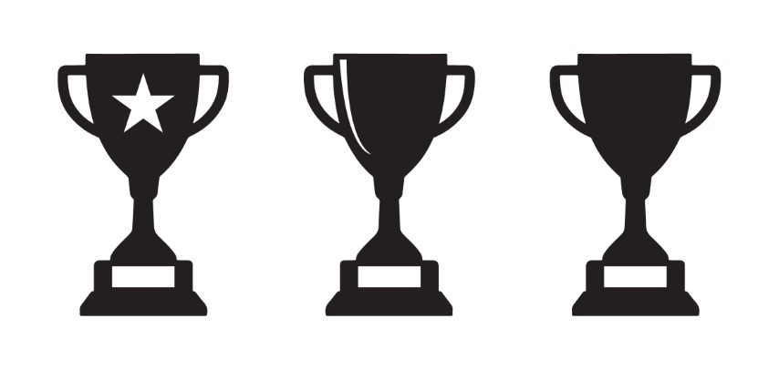 The trophy, which is the symbol of victory, is an award symbol that honors the winners. A perfect symbol for web and mobile platforms.