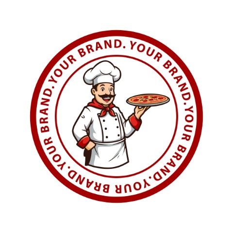 Pizza logo. An ideal logo design for the quality and delicious presentation of pizza. Editable logo template.