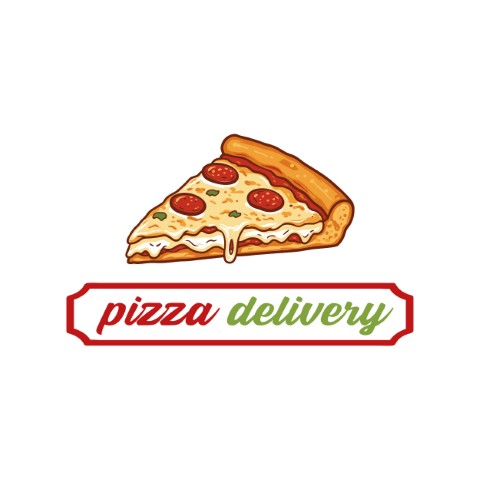 Pizza logo. An ideal choice for restaurants, fast food points and food delivery services. Editable logo template.