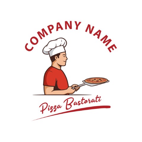 Pizza logo. Perfect for delivery-oriented pizza businesses. Editable logo template.