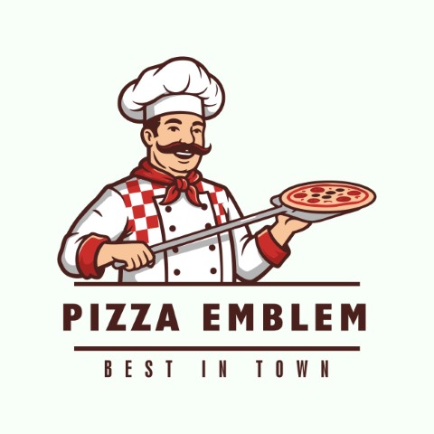 Pizza logo. Suitable for fast food businesses that offer pizza. Editable logo template.