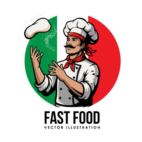 Pizza logo. A stylish logo suggestion for any business that offers pizza. Editable logo template.