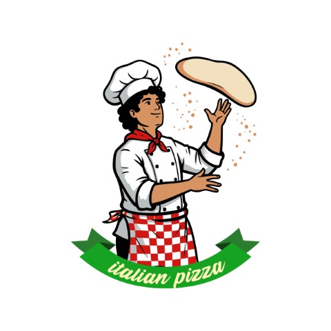 Pizza logo. Suitable for pizza restaurants, fast food, delivery, bistro, catering and Italian food businesses. Editable logo template.