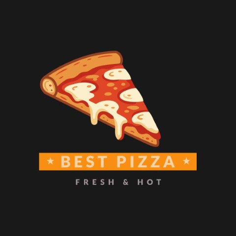 Pizza logo. A suitable design for businesses that appeal to those who love pizza and Italian cuisine. Editable logo template.