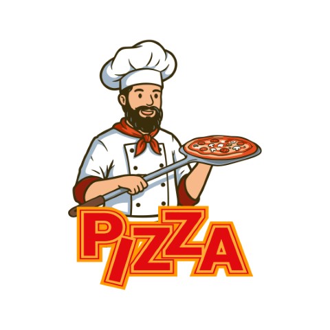 Pizza logo. A logo example designed according to the needs of pizzerias and restaurant owners. Editable logo template.