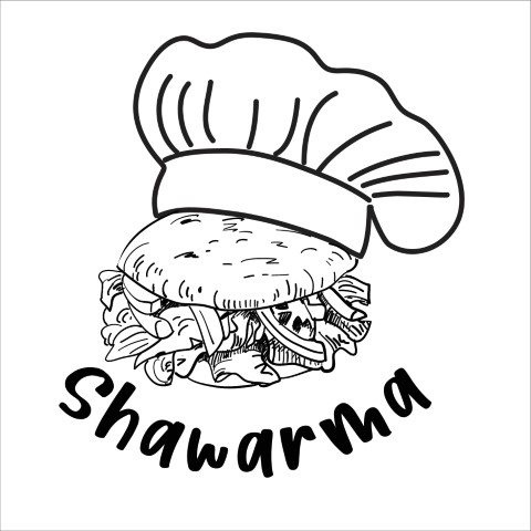shawarma chef cook logo icon toque.