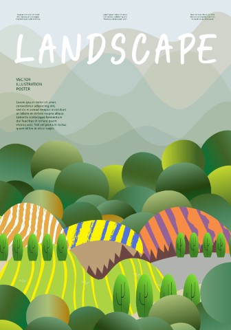Nature and landscape. Vector illustration.