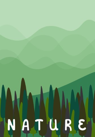 Landscapes reflecting the peaceful beauty of nature.Trees, sky and green fields.