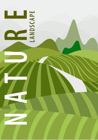 Modern minimalist art print with a mountain theme expresses the power of nature in a simple way.