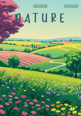 The awakening of nature in spring. Tranquil landscapes, vibrant colors.